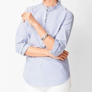 Talbots Striped Blouse with floral detail